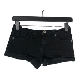 Forever 21 Women's Washed Black Roll Up Casual Short Shorts Size 25